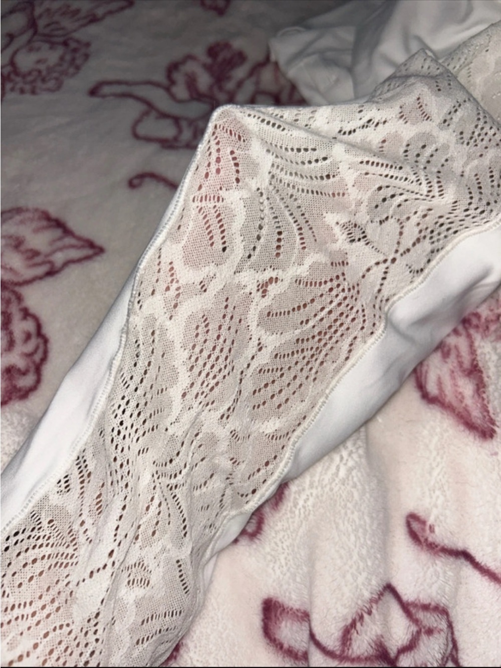 HALARA White Lace-Panel Leggings